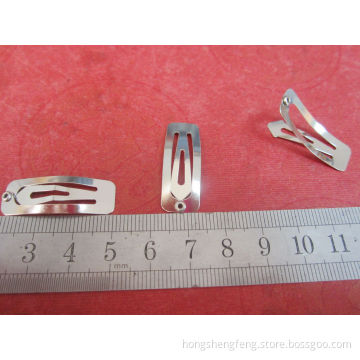 Manufacturer Supply Silver Color Rectangle Snap Hair Clip